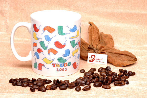 Tsuge coffee mug 2005 painted pottery